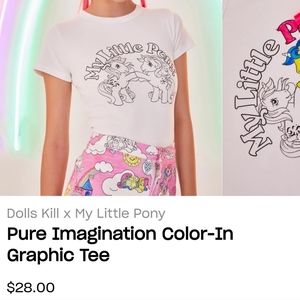 Dolls Kill x My Little PonyPure Imagination Color-In Graphic Tee